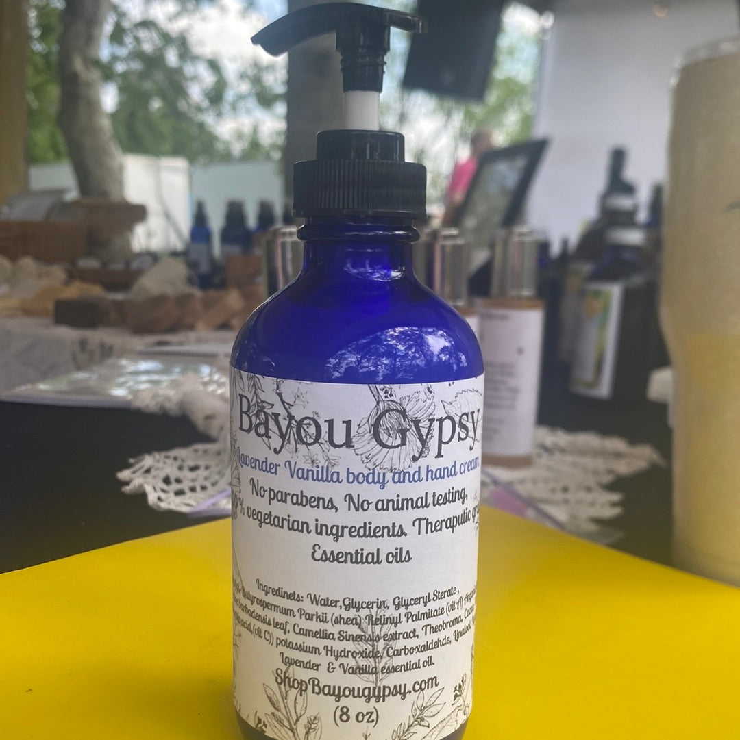 Lavender, Vanilla hand and body lotion.