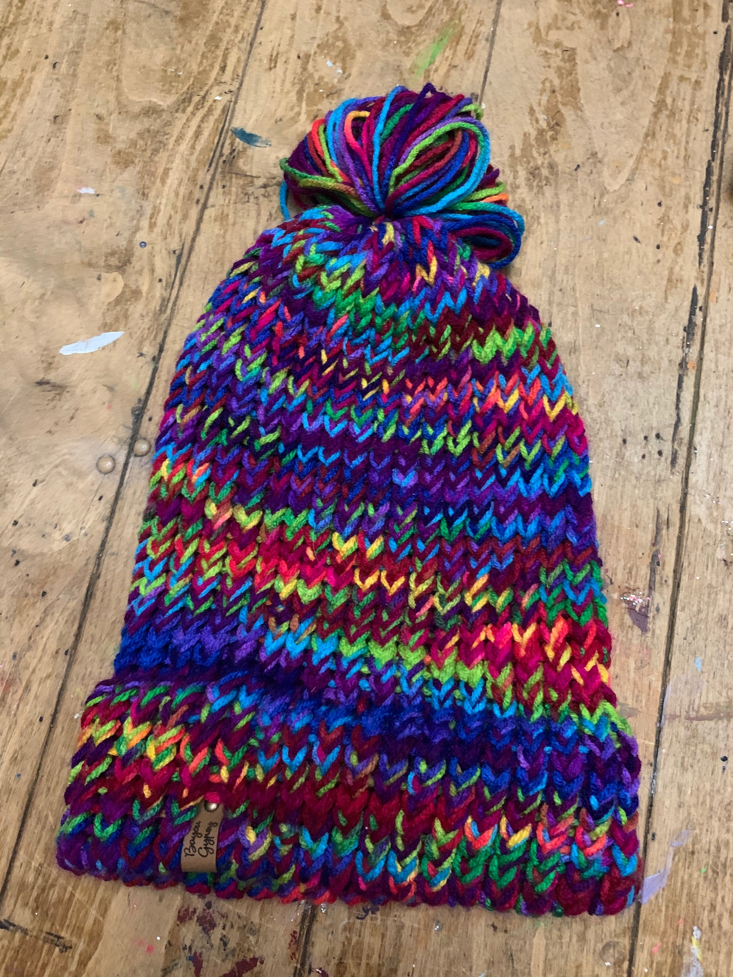 Hand knitted hat