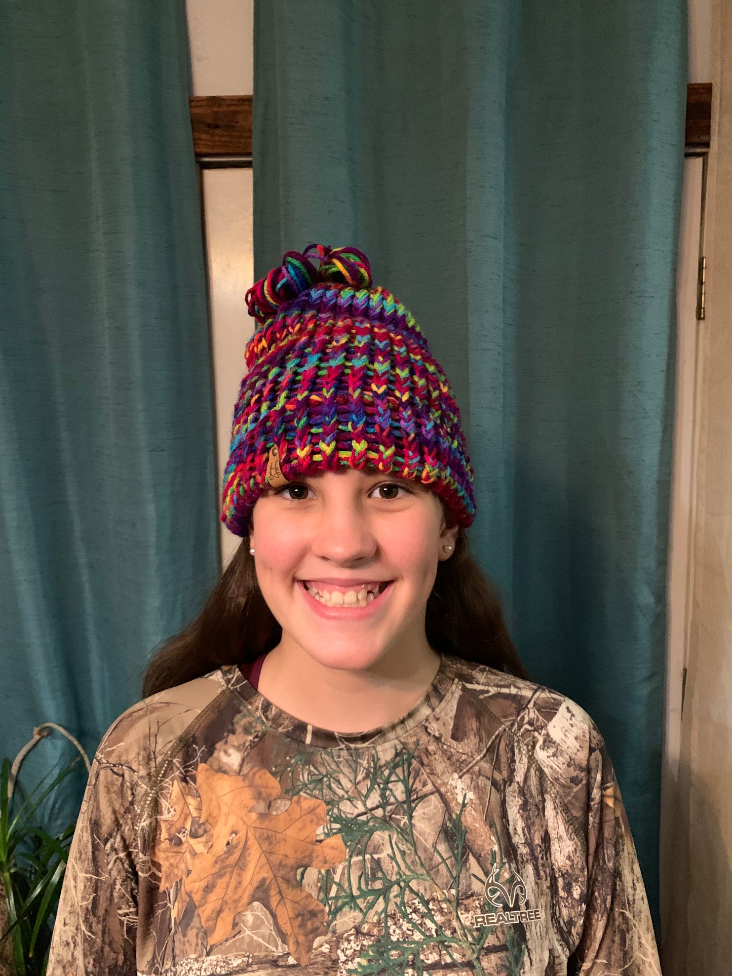 Hand knitted hat